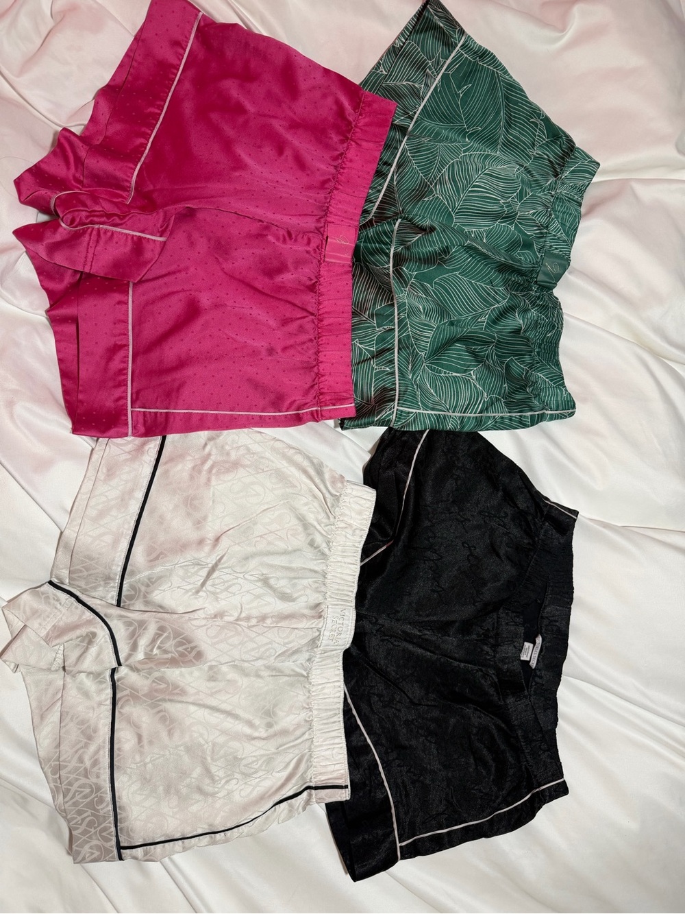 Victoria's Secret 4 Piece Satin Pajama Shorts Bundle